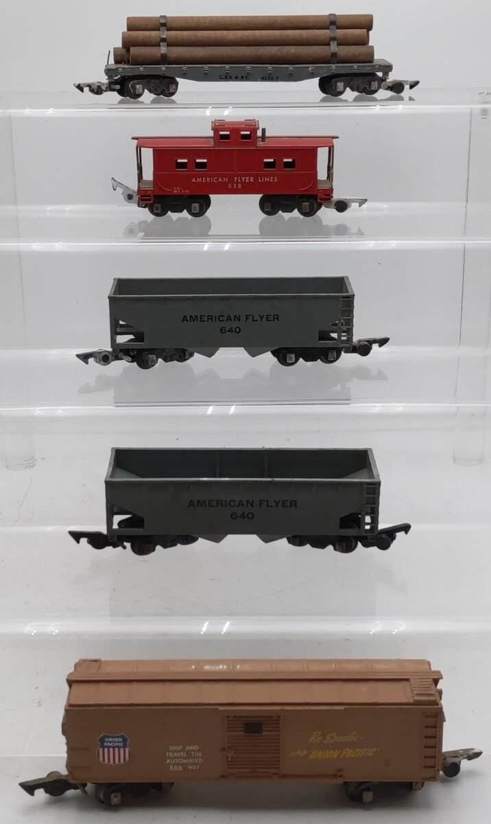 American Flyer Vintage S Gauge Custom Freight Cars #640,638,640,42597,113 [5]