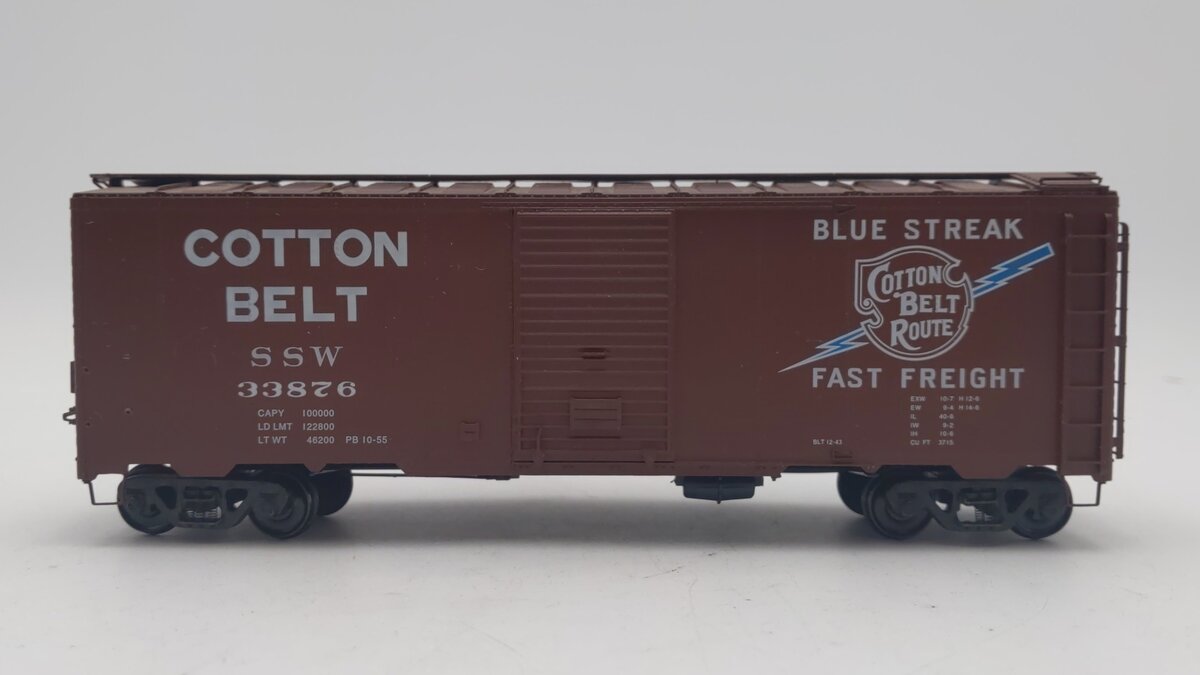 Pacific Rail B-310.2 S Scale SSW Cotton Belt Boxcar #33876 EX/Box