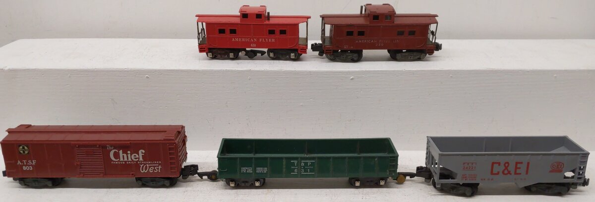 American Flyer S Assorted Freight Cars; 24221,631,803,930,638 [5]