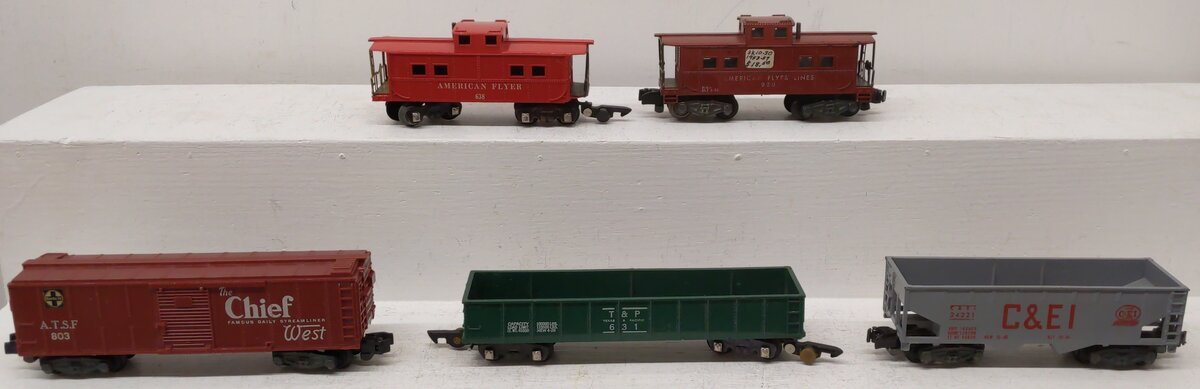 American Flyer S Assorted Freight Cars; 24221,631,803,930,638 [5]