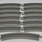 Bachmann 92124A HO 18" Radius Curved E-Z Grey Track (13) EX