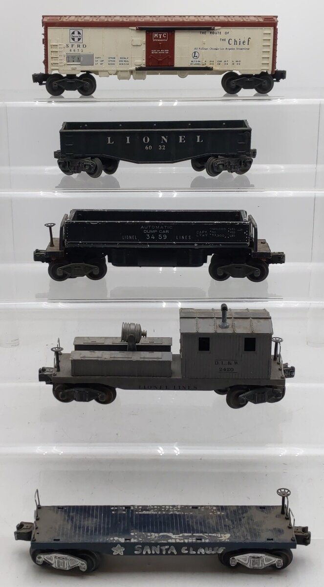 Lionel Vintage O Gauge Custom Freight Cars #6672,3459,6032,2420,2411 [5]
