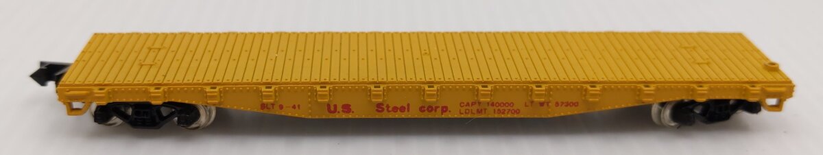 Con-Cor 1201-E N Scale U.S. Steel 50' Steel Flatcar #57300 EX/Box