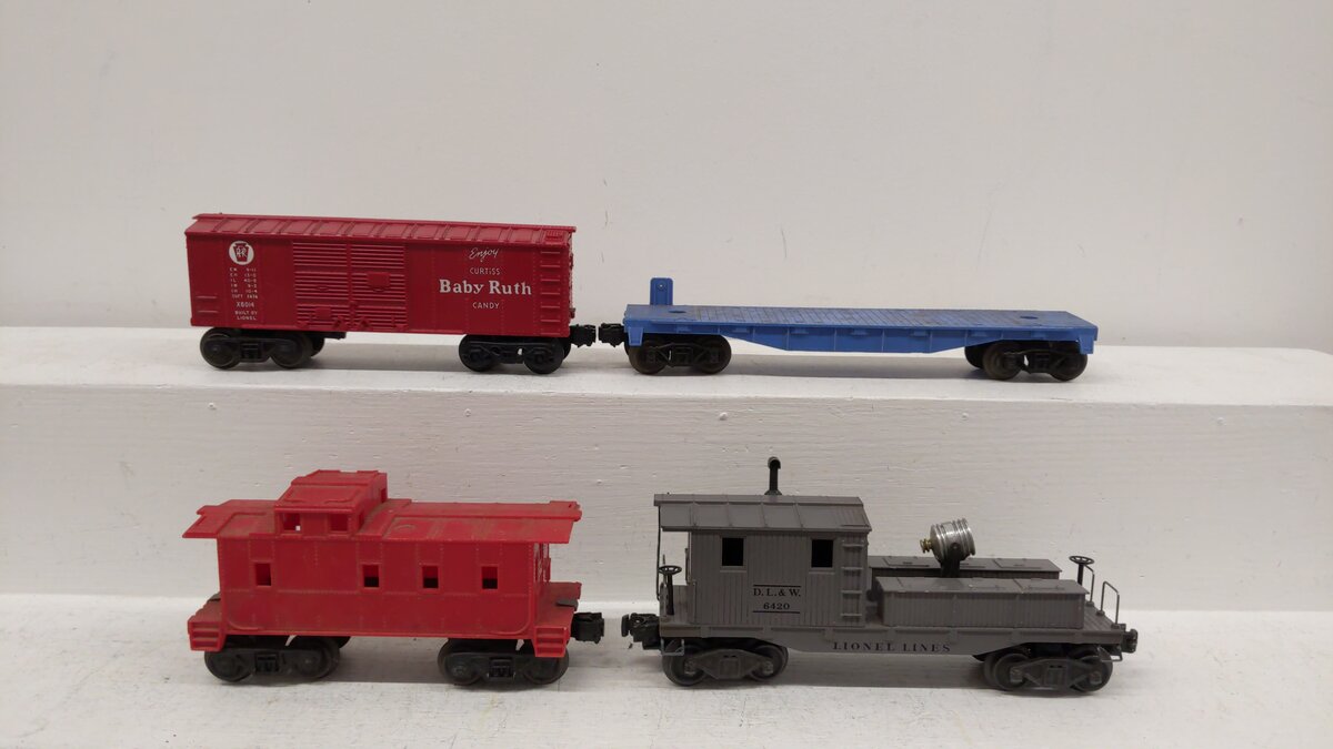 Lionel O Gauge Assorted Freight Cars; 6511,X6014, 6420, [4]