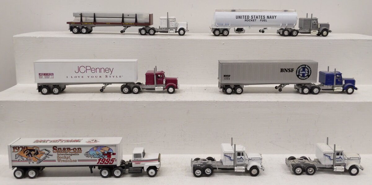 Lionel/Winross Assorted Die-Cast Tractor Trailer-- Snap-On, BNSF, JcPenney [7] EX