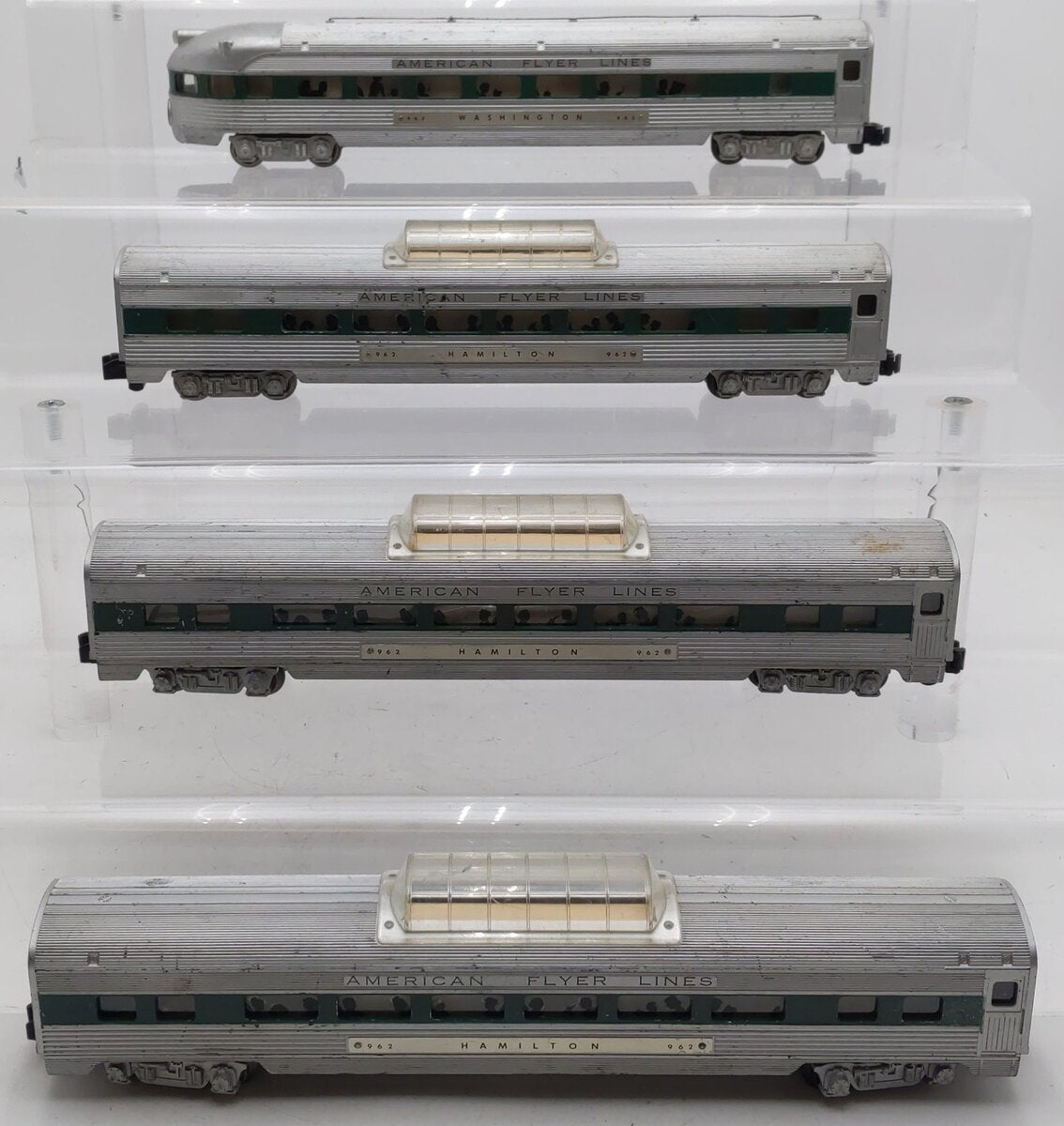 American Flyer Vintage S Gauge American Flyer Lines Passenger Cars #963,962 [4] VG