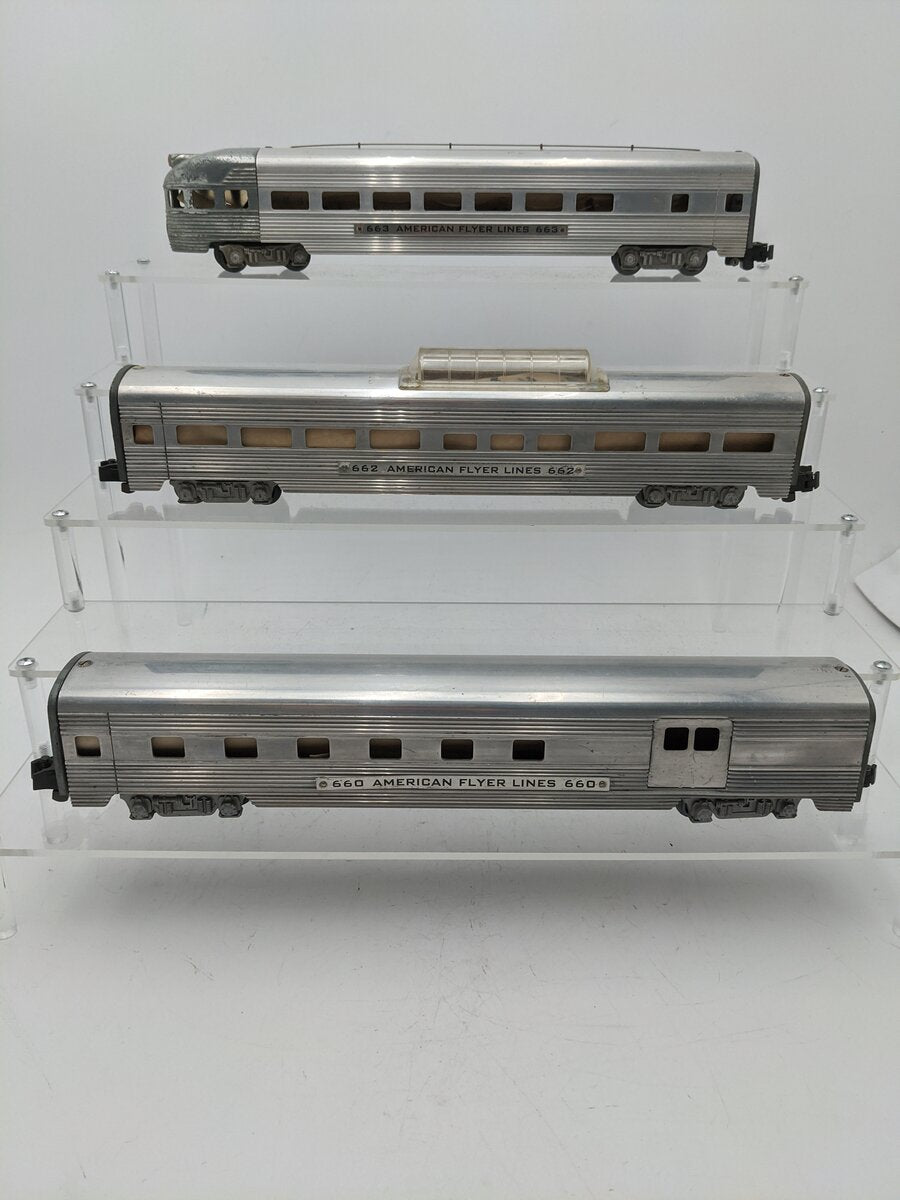 American Flyer S Gauge American Flyer Lines Passenger Cars 660, 662 & 663 [3] VG
