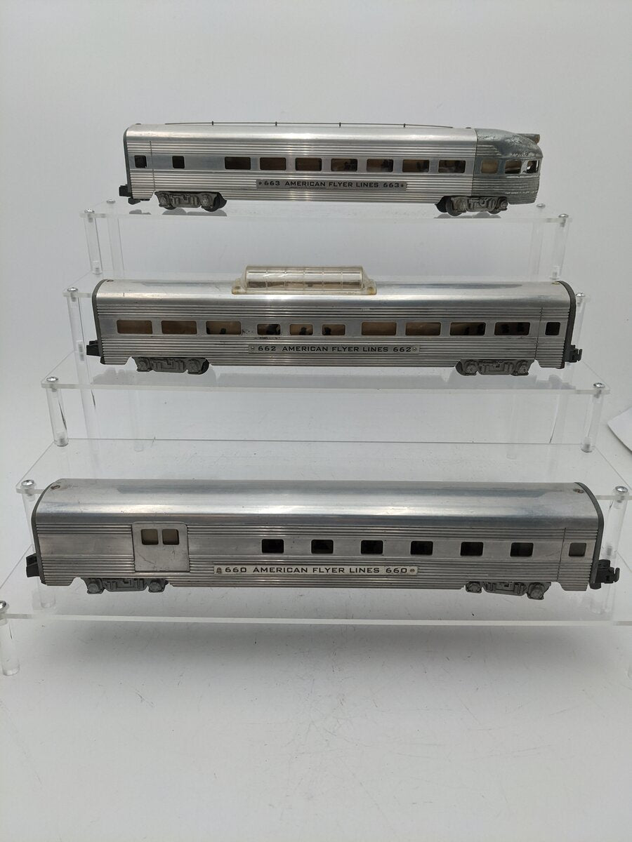 American Flyer S Gauge American Flyer Lines Passenger Cars 660, 662 & 663 [3] VG