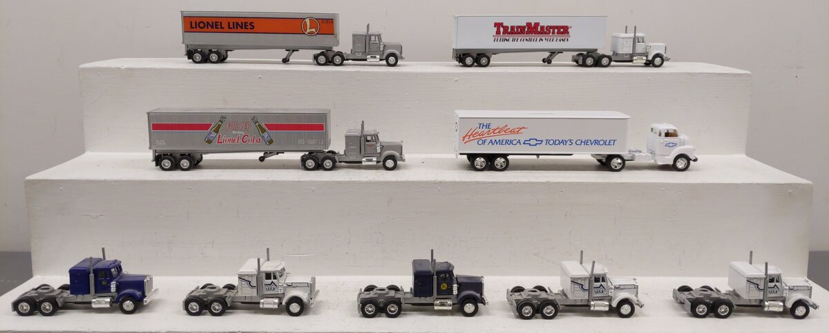 Lionel/ERTL Assorted Die-Cast Tractor Trailers-Chevy & Lionel Lines [9] EX