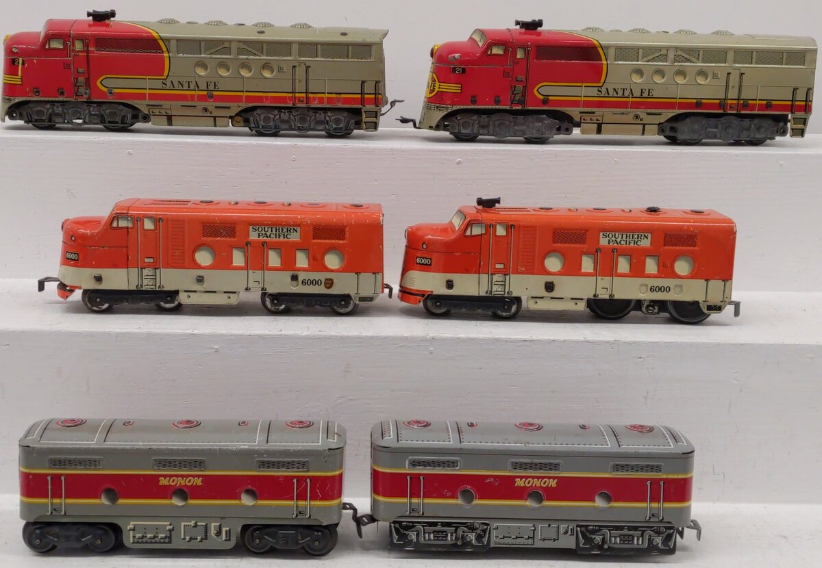 Marx O Gauge Pre-War Assorted Tin-Plate Locomotives [6]