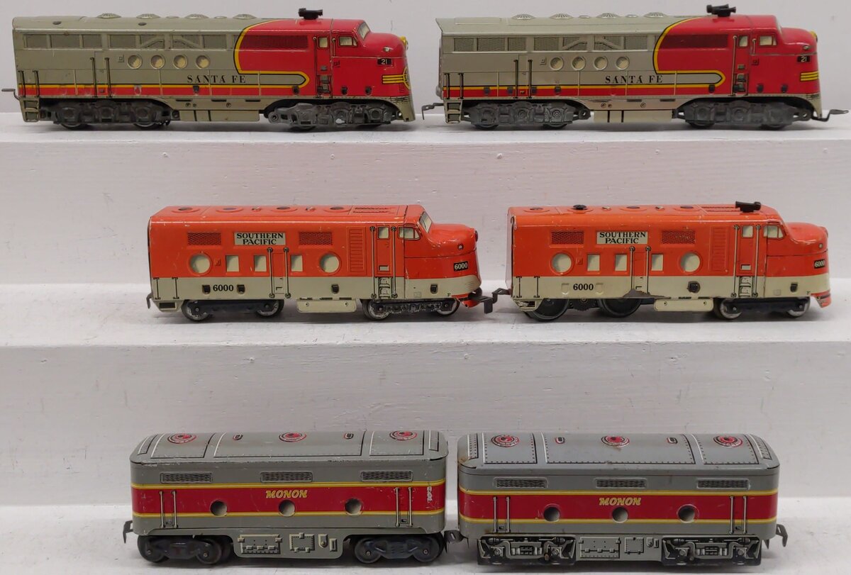 Marx O Gauge Pre-War Assorted Tin-Plate Locomotives [6]