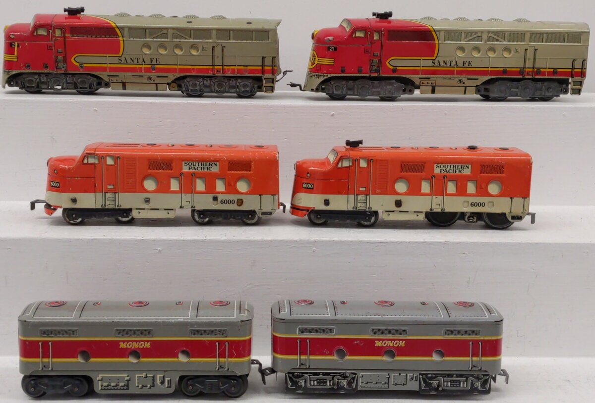 Marx O Gauge Pre-War Assorted Tin-Plate Locomotives [6]
