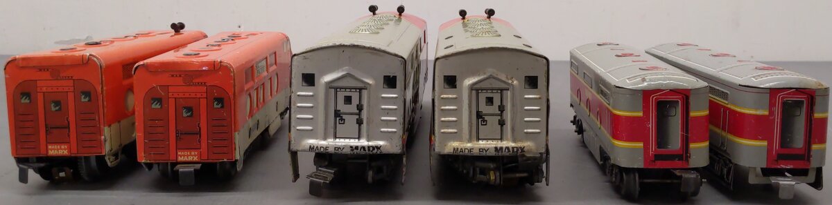 Marx O Gauge Pre-War Assorted Tin-Plate Locomotives [6]