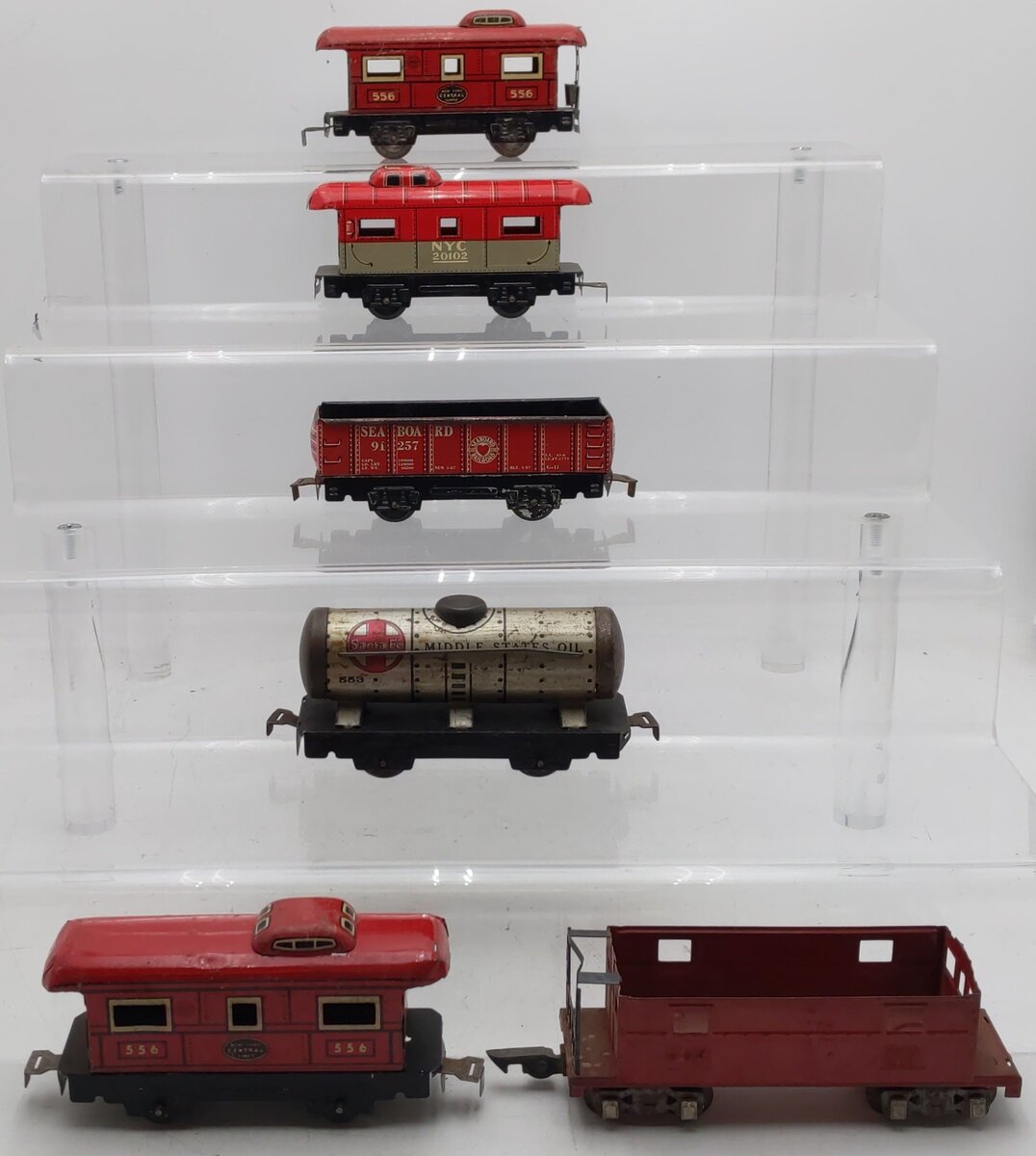 American Flyer/Marx Vintage O Freight Cars #556,556,20102,91257,553,484 [6] VG