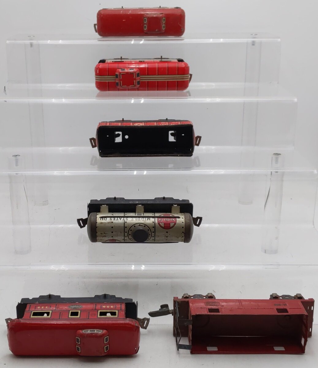 American Flyer/Marx Vintage O Freight Cars #556,556,20102,91257,553,484 [6] VG
