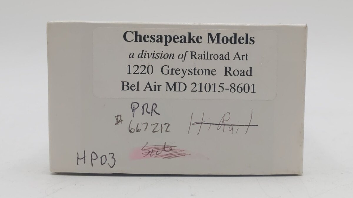 Chesapeake Models S Scale PRR 3-Bay Hopper #667212 EX/Box