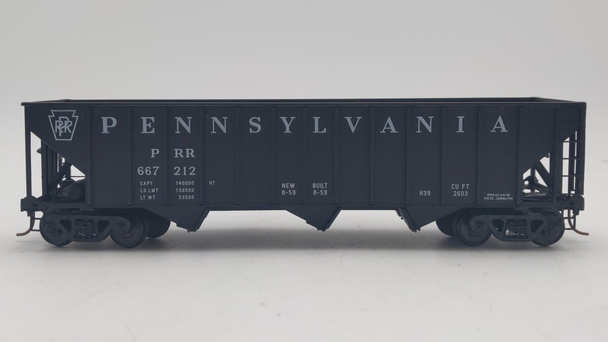 Chesapeake Models S Scale PRR 3-Bay Hopper #667212 EX/Box