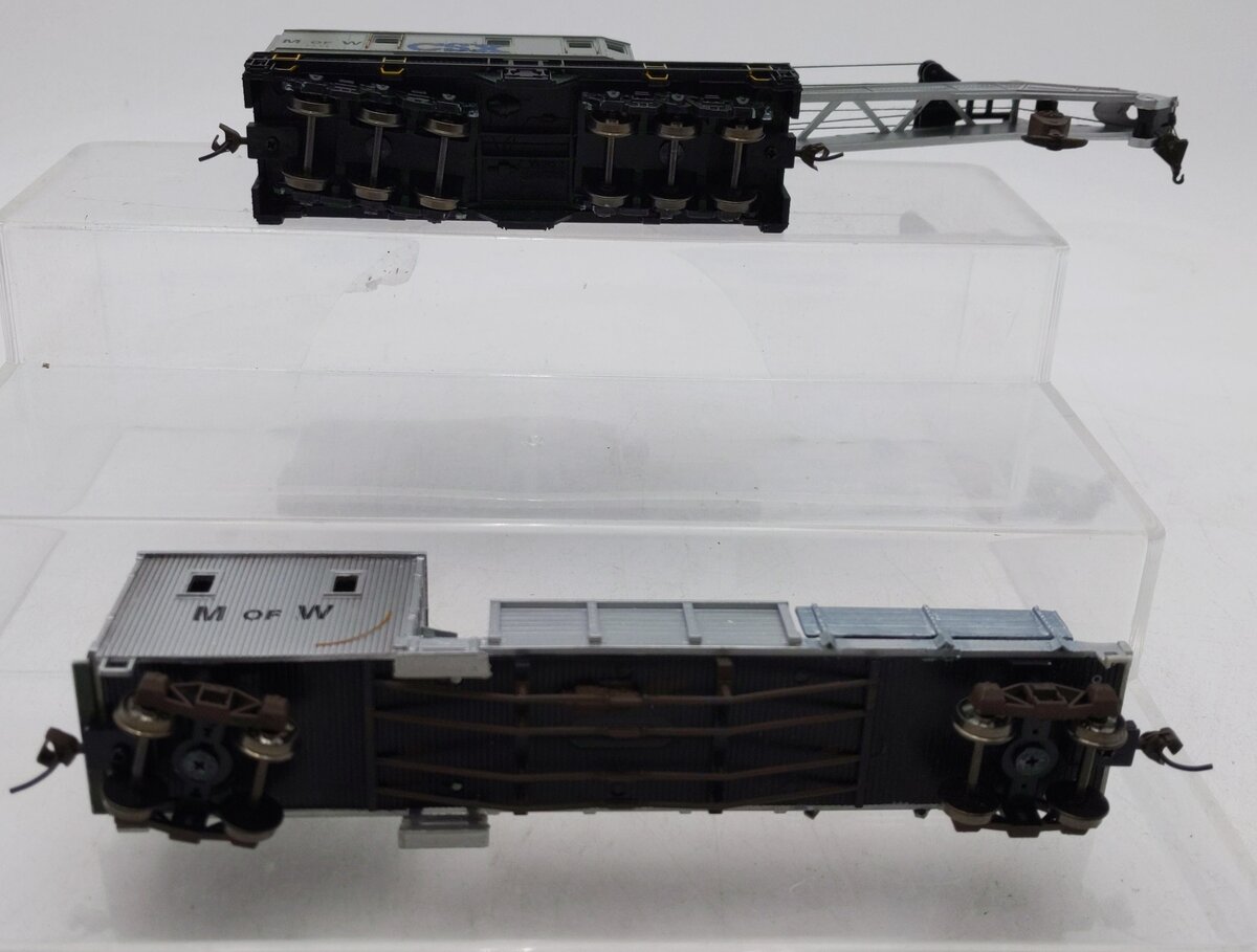Bachmann 16138 HO Maintenance of Way 250-Ton Steam Crane Car and Boom Tender EX/Box