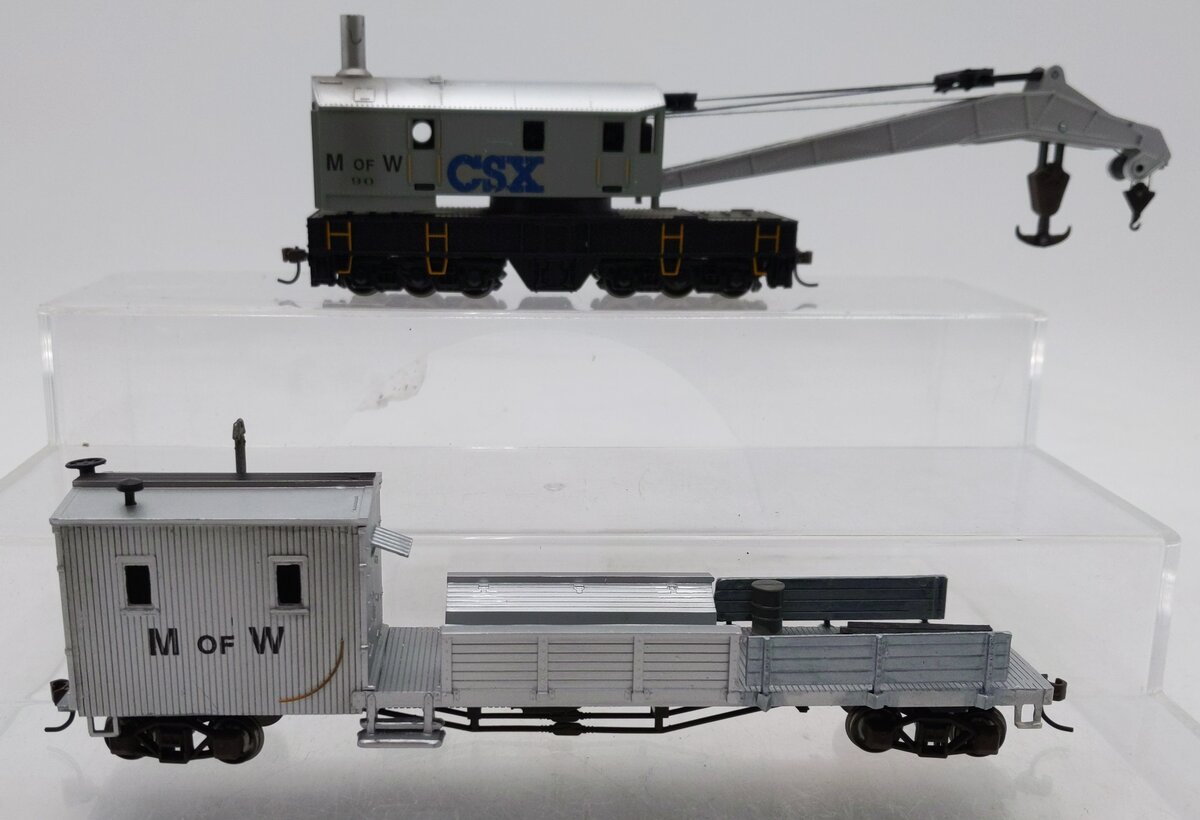 Bachmann 16138 HO Maintenance of Way 250-Ton Steam Crane Car and Boom Tender EX/Box