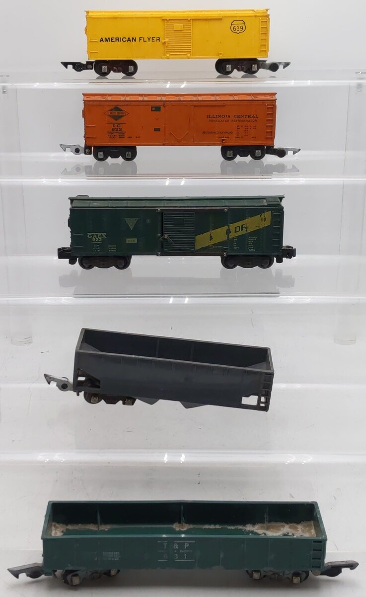 American Flyer Vintage S Gauge Freight Cars #631,922,640,639,623 [5] VG