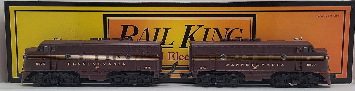 MTH 30-2130-1 Pennsylvania F-3 AA Diesel Engine Set w/PS1 #9505/9507 EX/Box