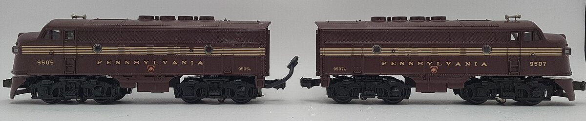 MTH 30-2130-1 Pennsylvania F-3 AA Diesel Engine Set w/PS1 #9505/9507 EX/Box