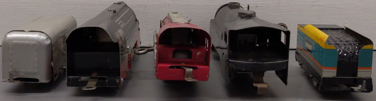 Hafner O Gauge Tin-Plate Assorted Locomotives & Tender; 2000,1010, 90131 [5]