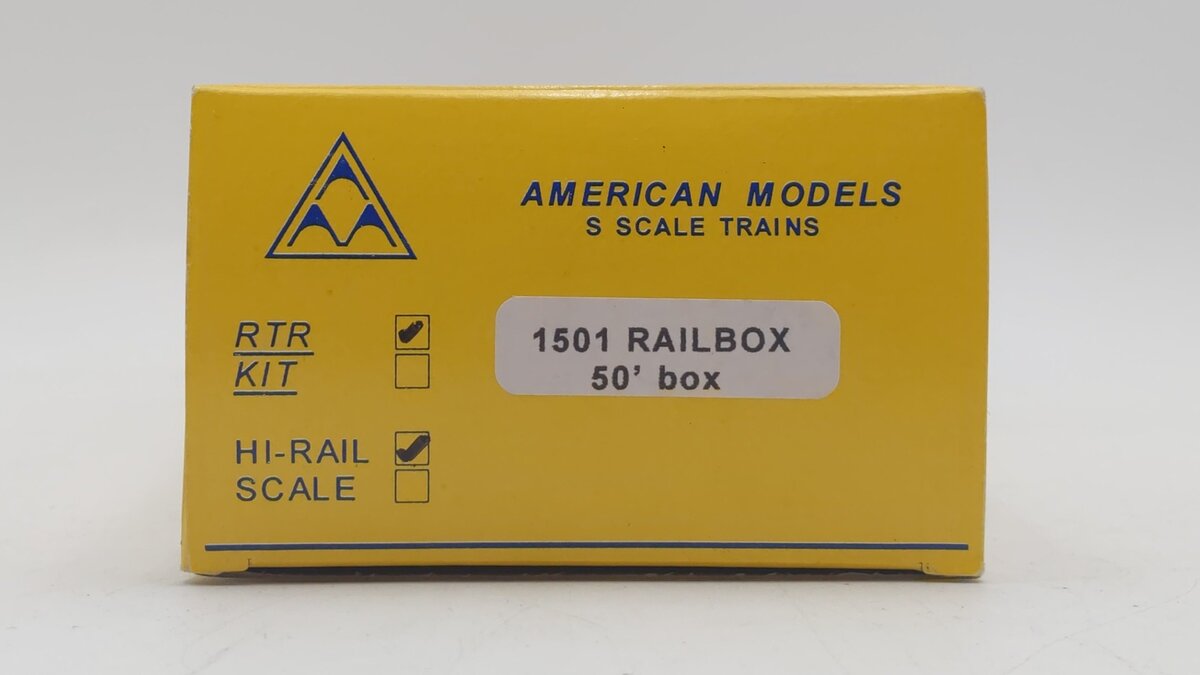 American Models 1501 S Scale Railbox Boxcar #10153 - Weathered/Box