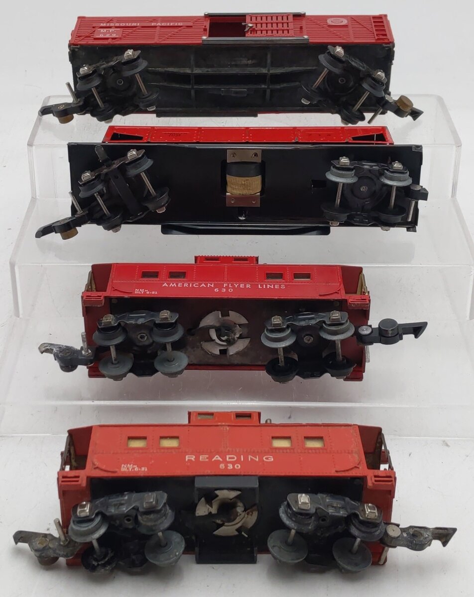 American Flyer Vintage S Gauge Freight Cars #629,630,716,630 [4] VG