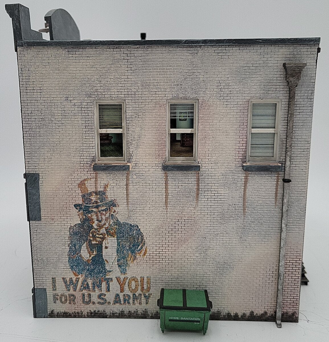 Woodland Scenics BR5871 O Assembled Records & Recruiting 2-Story Building EX/Box