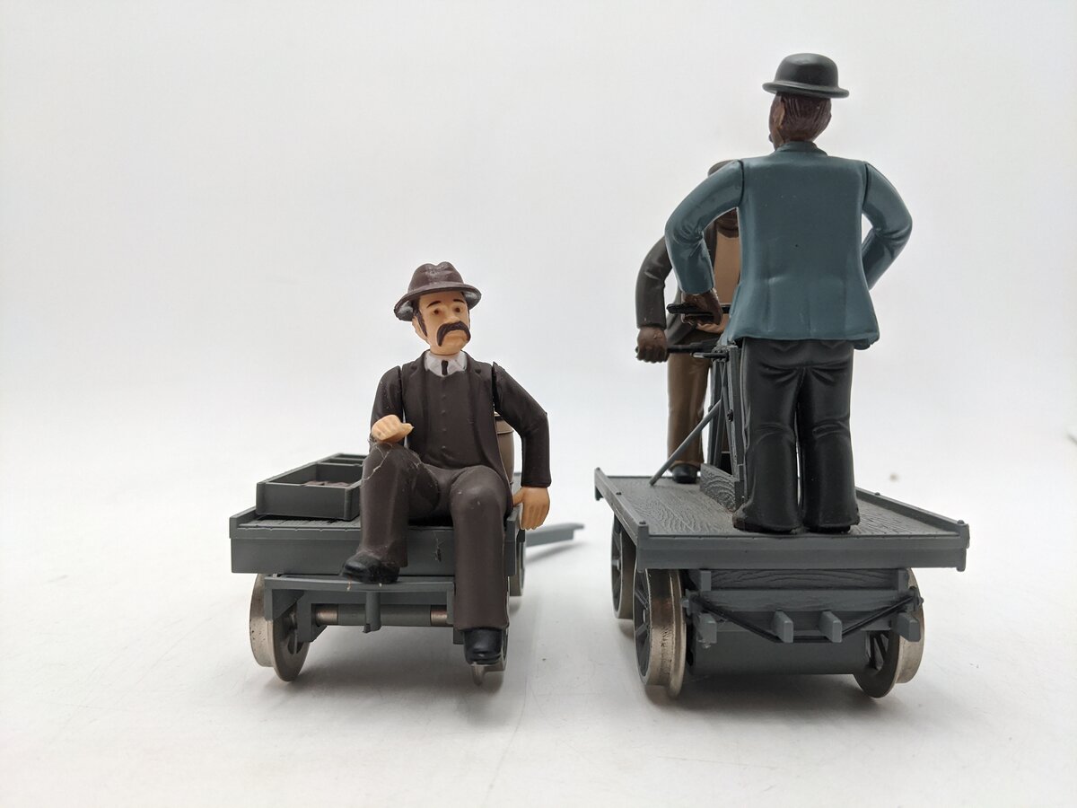 Bachmann 96201 G Motorized Handcar with Trailer VG