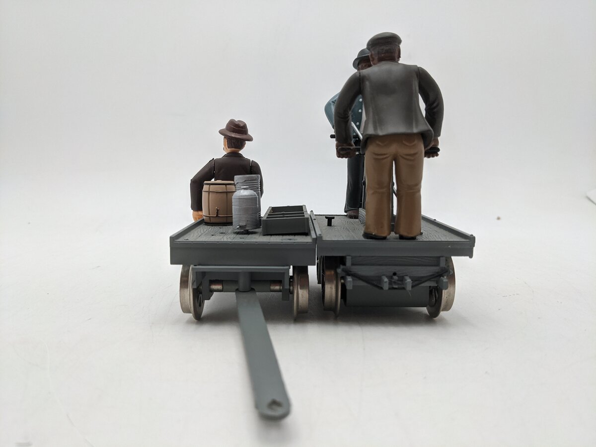Bachmann 96201 G Motorized Handcar with Trailer VG