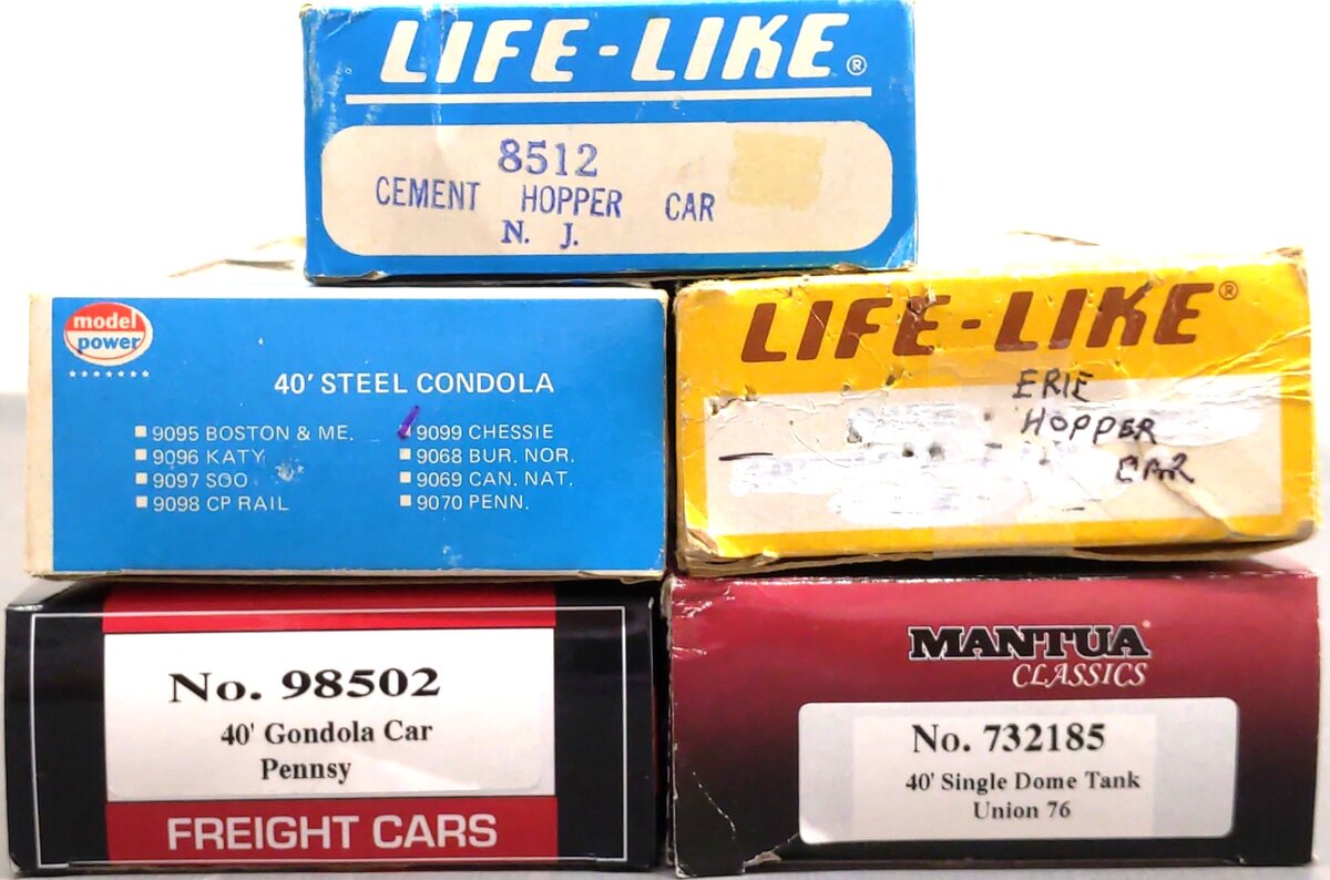 Life Like & Others HO Scale Freight Cars: 4065, 8512, 98502, 9099, 1031 [5] VG/Box