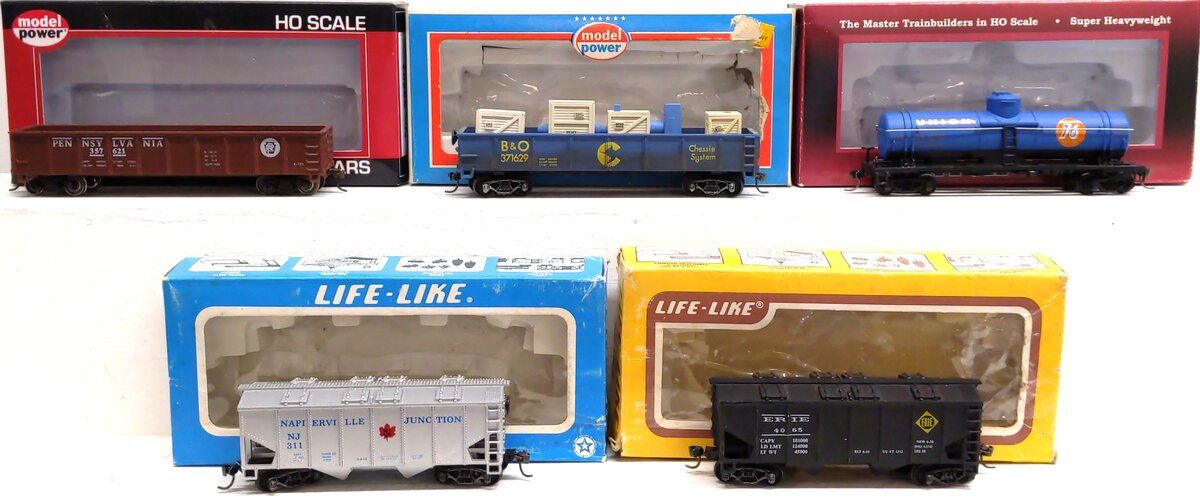 Life Like & Others HO Scale Freight Cars: 4065, 8512, 98502, 9099, 1031 [5] VG/Box