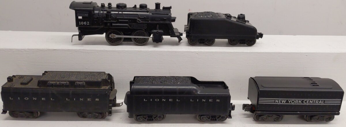 Lionel O Gauge Assorted Locomotive and Tender Cars;1062, 243W, 221W, 6-36788 [5]