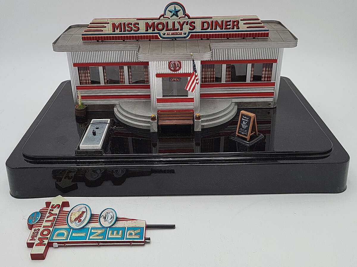 Woodland Scenics BR4956 N Built-N-Ready Miss Molly's Diner W/LED EX/Box
