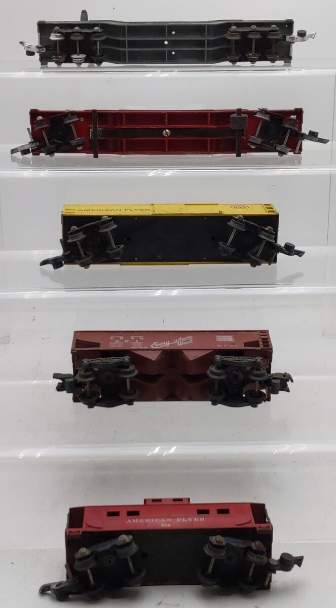 American Flyer Vintage S Gauge Freight Cars #638,7210,648,921,639 [5] VG