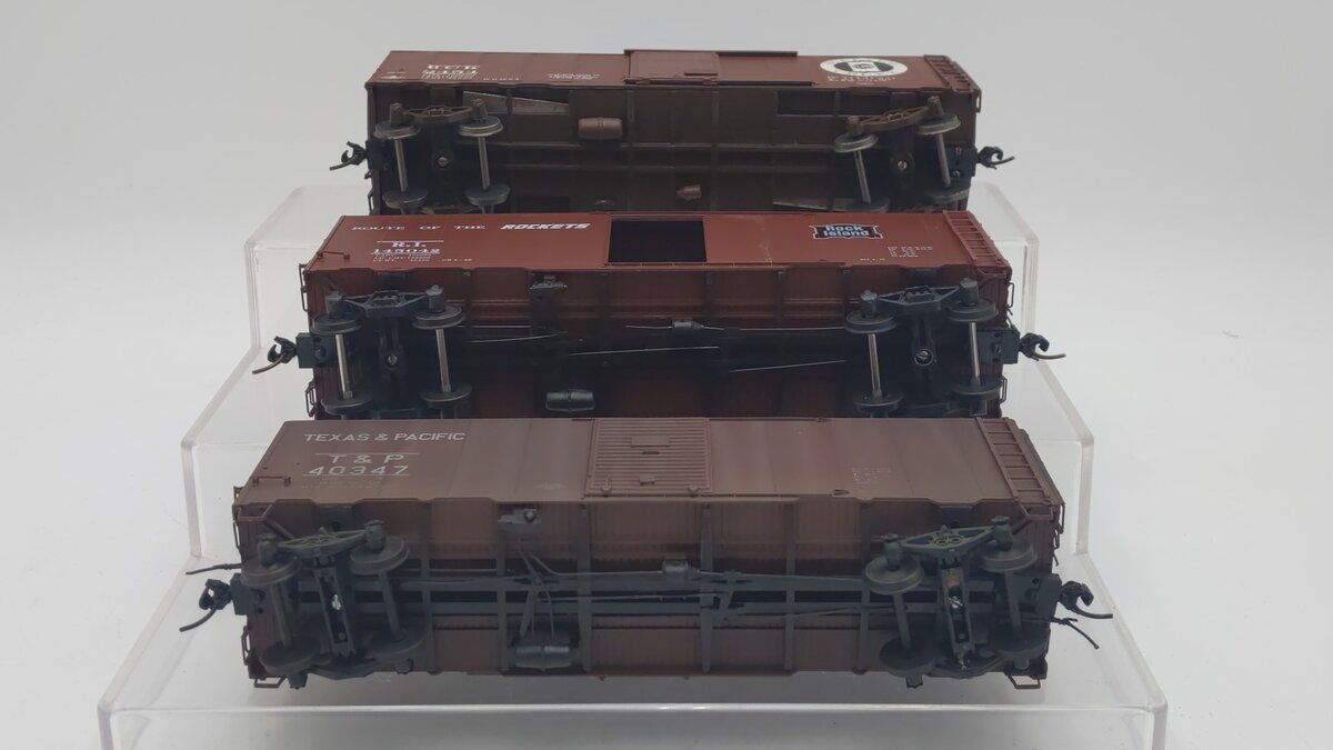 Pacific Rail S Scale Boxcars: 2454, 145042, 40347 [3] VG