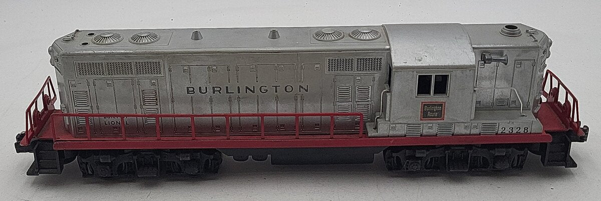 Lionel 2328 Vintage O Burlington GP-7 Powered EMD Diesel Locomotive VG