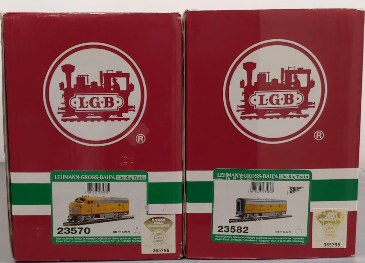 LGB G Union Pacific F7 Diesel Locomotive #1464, #1464B EX/Box