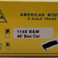 American Models 1148 S Scale (Hi-Rail) Boston and Maine 40' Box Car #76049 EX/Box