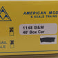 American Models 1148 S Scale (Hi-Rail) Boston and Maine 40' Box Car #76058 EX/Box