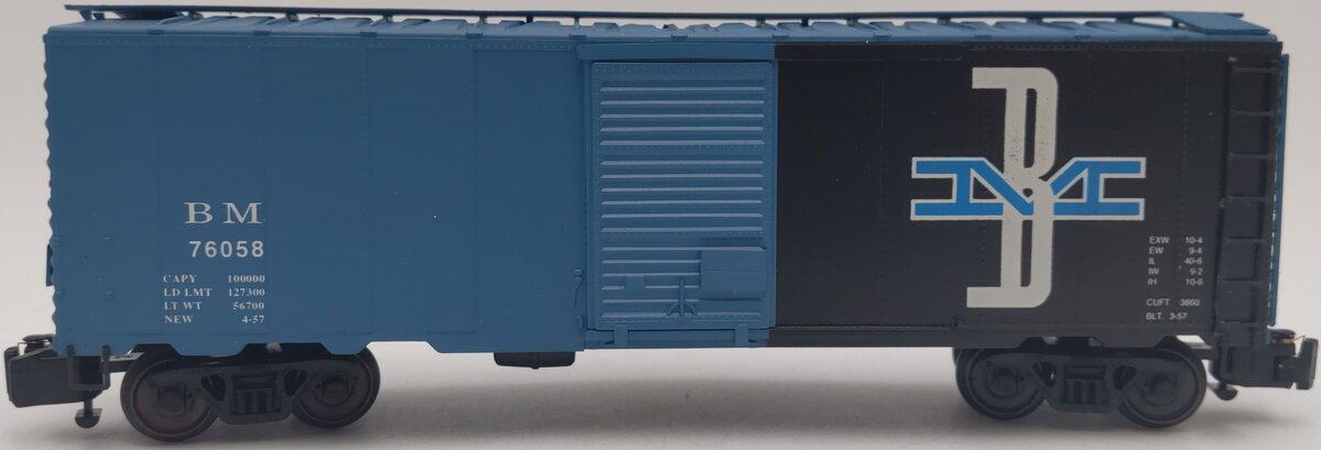 American Models 1148 S Scale (Hi-Rail) Boston and Maine 40' Box Car #76058 EX/Box