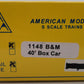 American Models 1148 S Scale (Hi-Rail) Boston and Maine 40' Box Car #76051 EX/Box