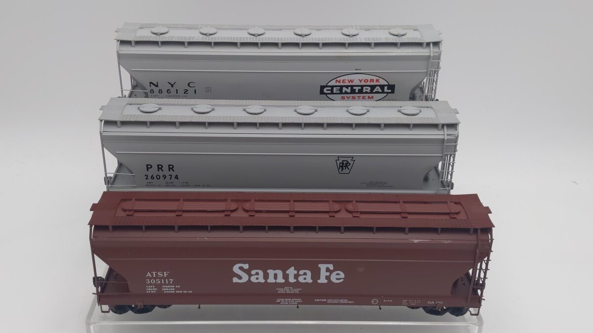 Pacific Rail S Scale 4650 ACF Center Flow 3-Bay Covered Hoppers [3] EX