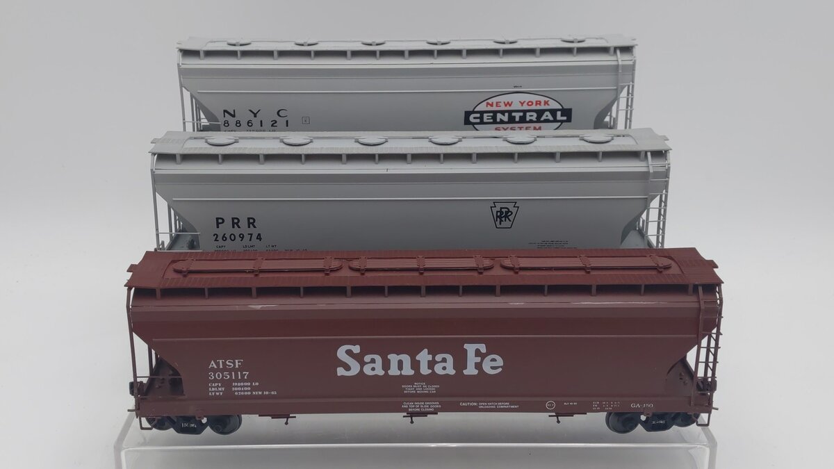 Pacific Rail S Scale 4650 ACF Center Flow 3-Bay Covered Hoppers [3] EX