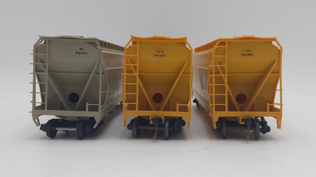 Pacific Rail S Scale 3-Bay Covered Hoppers: 82802, 180207, 180320 [3] VG