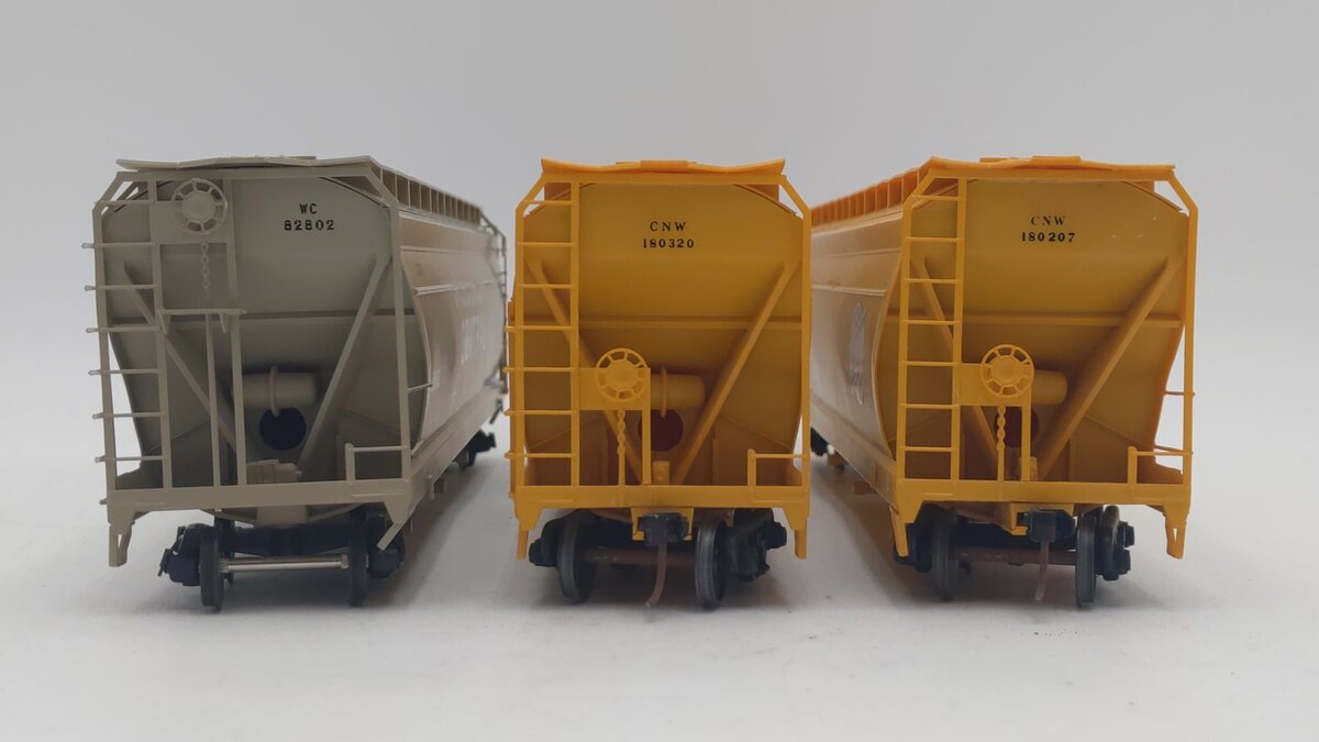 Pacific Rail S Scale 3-Bay Covered Hoppers: 82802, 180207, 180320 [3] VG
