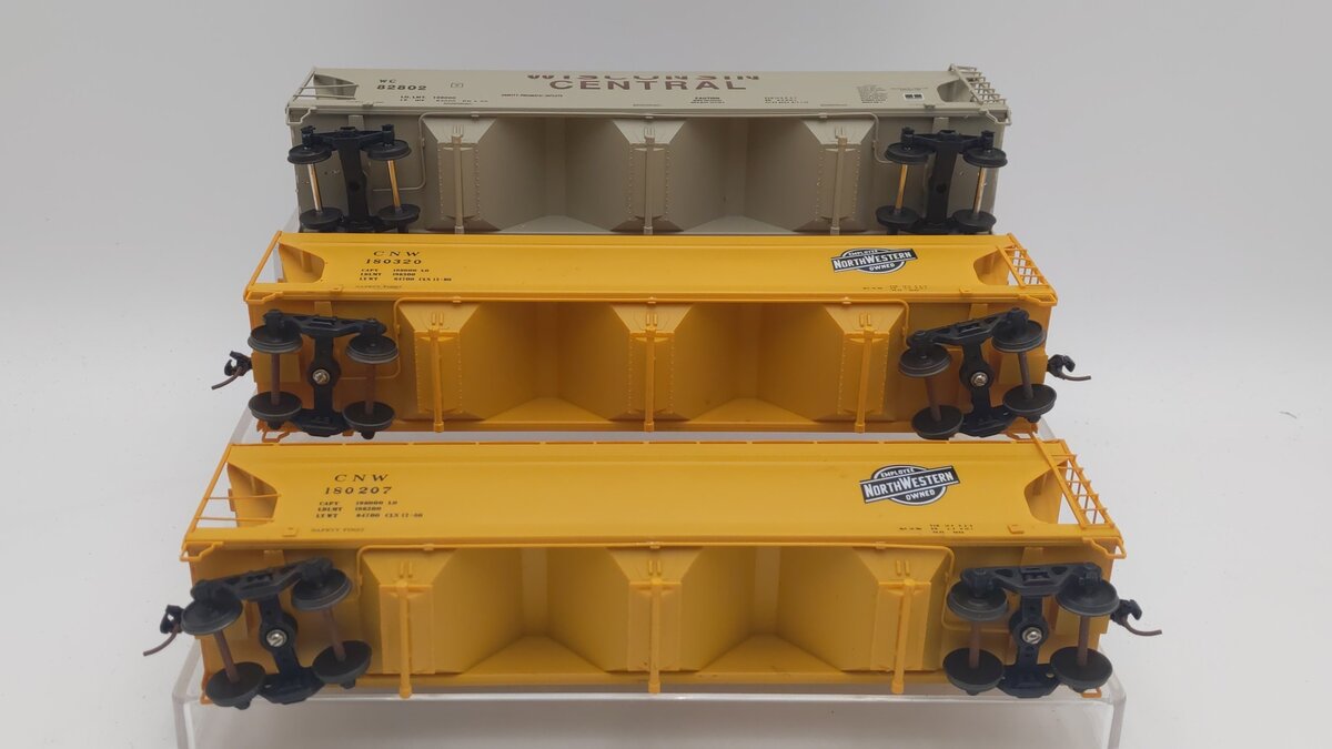 Pacific Rail S Scale 3-Bay Covered Hoppers: 82802, 180207, 180320 [3] VG