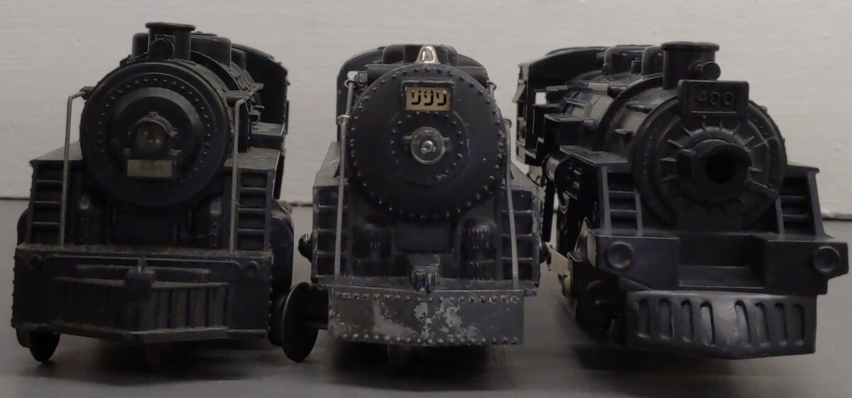 Marx O Gauge Assorted Locomotives; 1666, 400, 999 [3]